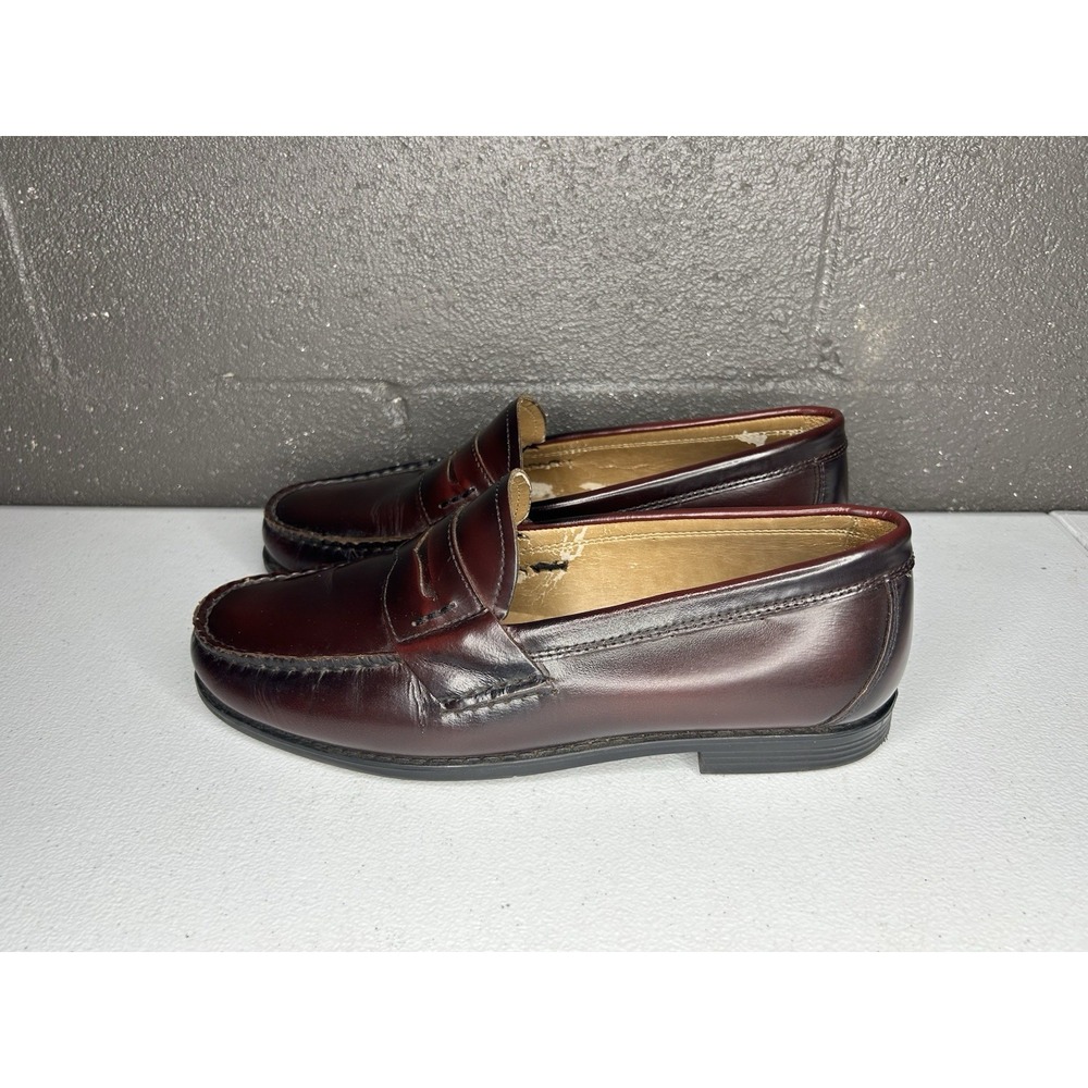 GH Bass Brazil Larson Penny Loafer Mens 8.5 D Burgundy Leather Weejuns Preppy